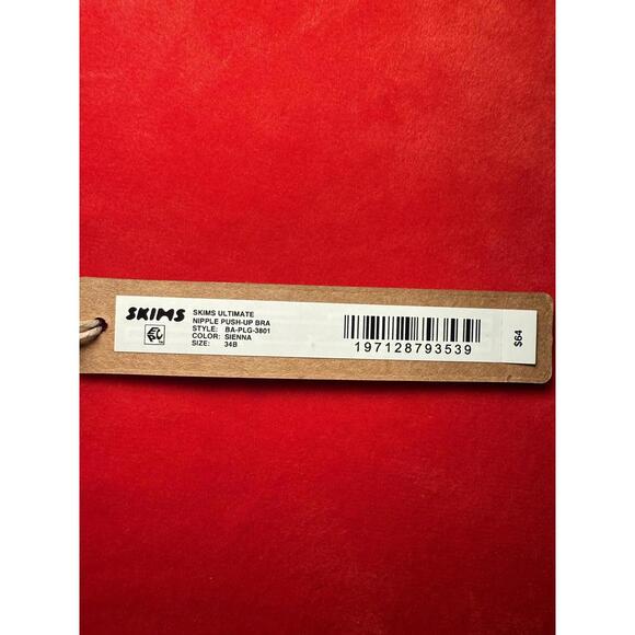 Skims Ultimate Nipple Push Up Bra Color Sienna Size 34B - Picture 3 of 3